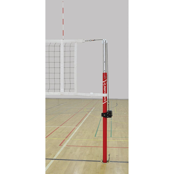 Jaypro Hybrid Steel Volleyball Net System (3 in. Floor Sleeve) - NFHS, NCAA, USVBA Compliant