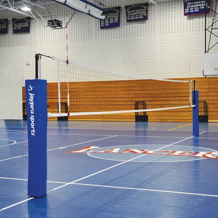 Jaypro FeatherLite™ Volleyball System (3 in. Floor Sleeve) - NFHS, NCAA, USVBA Compliant