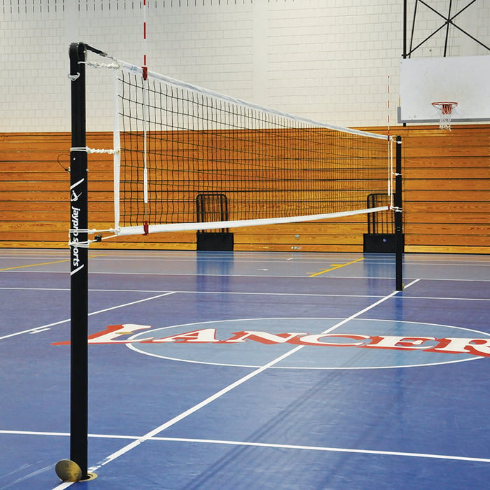 Jaypro Carbon Ultralite™ Volleyball System (3-1/2 in. Floor Sleeve) - NFHS, NCAA, USVBA Compliant