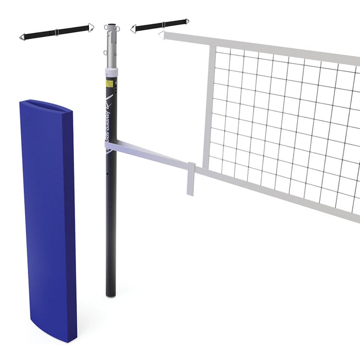 Jaypro Hybrid Steel Volleyball Net Center Upright System (3-1/2 in. Floor Sleeve) - NFHS, NCAA, USVBA Compliant