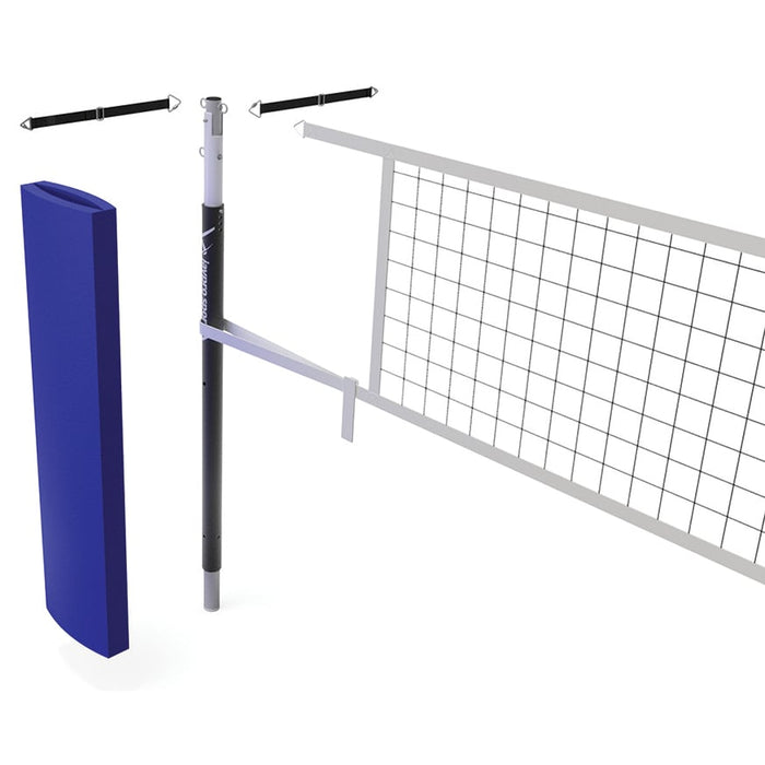 Jaypro FeatherLite™ Volleyball Net Center Upright System (3 in. Floor Sleeve) - NFHS, NCAA, USVBA Compliant