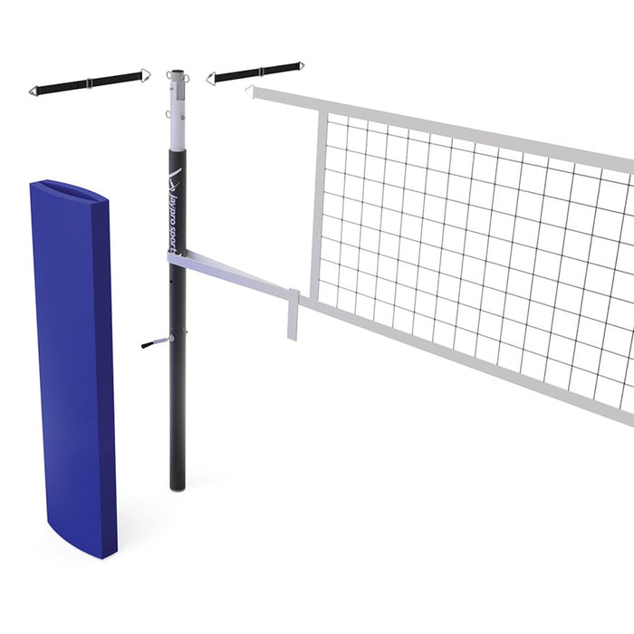 Jaypro PowerLite™ Volleyball Net Center Upright System (3 in. Floor Sleeve) - NFHS, NCAA, USVBA Compliant