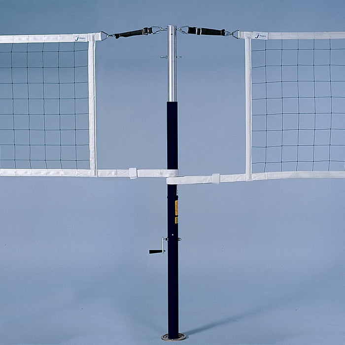 Jaypro PowerLite™ Volleyball Net Center Upright System (3 in. Floor Sleeve) - NFHS, NCAA, USVBA Compliant