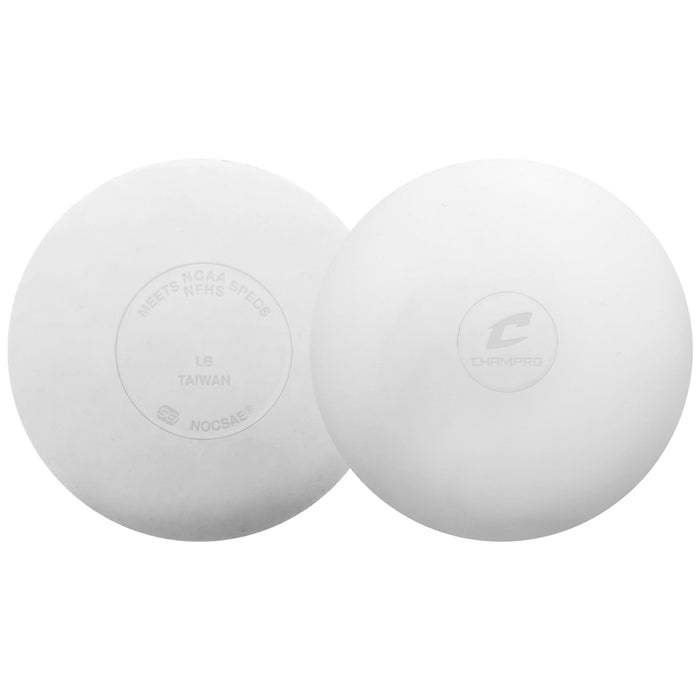 Champro White Lacrosse Ball - Meets NOCSAE Standard SEI