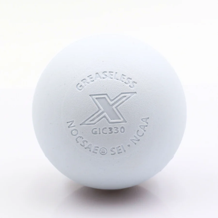 A case of 100 PEARL X Lacrosse Balls - Optic Yellow (Fluorescent Game Lacrosse Ball), White, Yellow, Orange