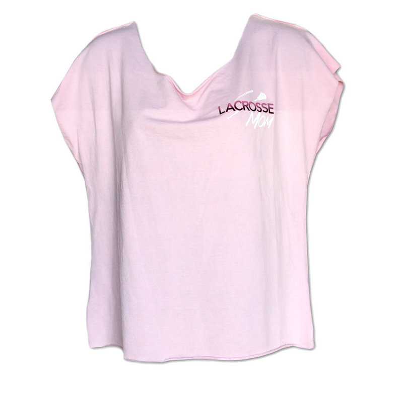 Luxurious Terry Dolman: Lightweight Women's Top | Lacrosse Mom | Pink & Dark Turquoise | Sizes S, M, L