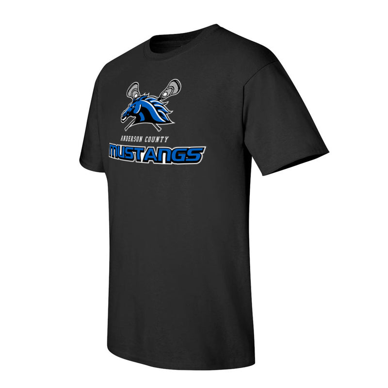 Anderson County Mustangs 50/50 Blend T-Shirt Black