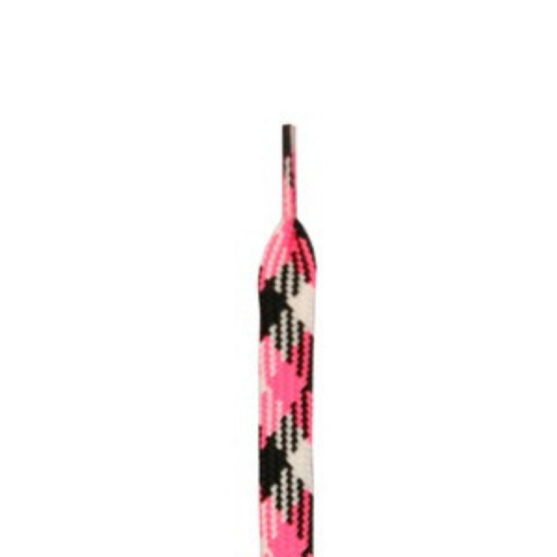 Jimalax 33 Inch Black Neon Pink White TriColor Shooting Laces