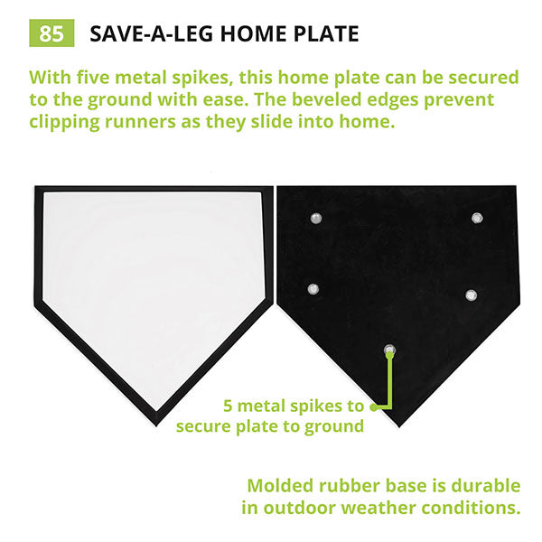 Champion Sports Save-A-Leg Home Plate - Lacrosseballstore