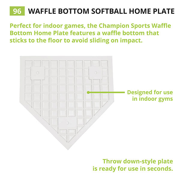 Champion Sports Waffle Bottom Home Plate - Lacrosseballstore