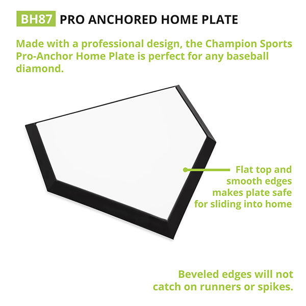 Champion Sports Pro Anchored Home Plate - Lacrosseballstore