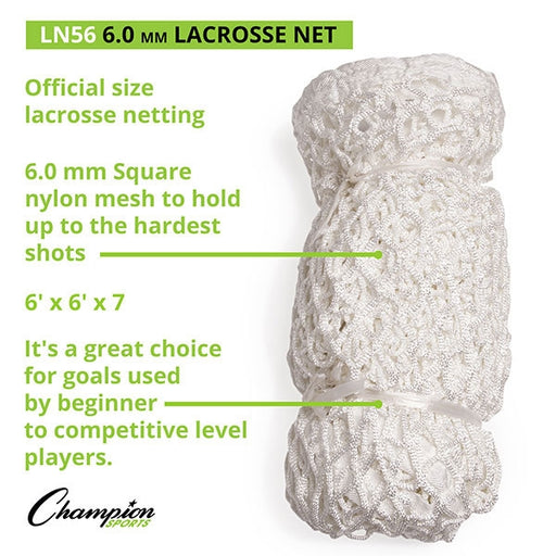 Champion Sports 6mm Official Size Lacrosse Net - Lacrosseballstore