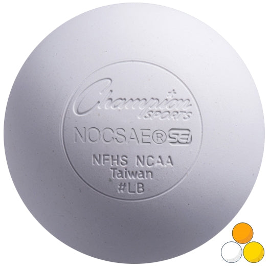 White Champion Sports Lacrosse Ball - Meets NOCSAE Standard SEI Certified