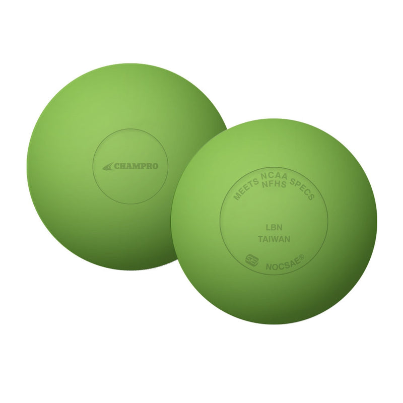 Champro 120 Neon Green Lacrosse Balls - Meets NOCSAE Standard SEI