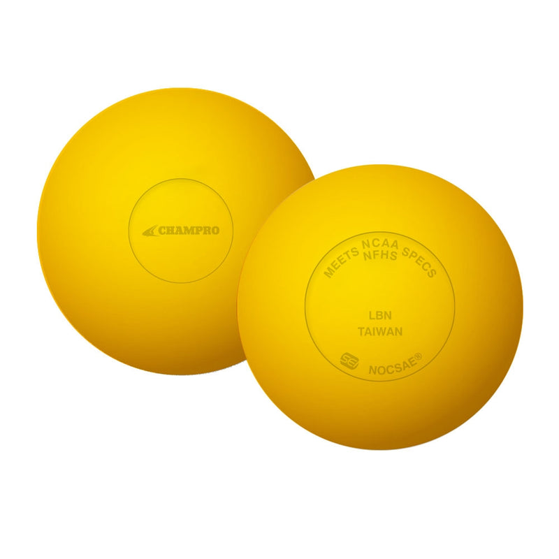 Champro 120 Yellow Lacrosse Balls - Meets NOCSAE Standard SEI