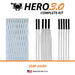 ECD Lacrosse Hero 3.0 Complete Mesh Kit White Semi Hard