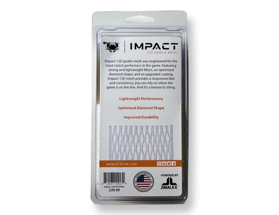 ECD Lacrosse Impact 12D Goalie Mesh Semi Hard - Lacrosseballstore