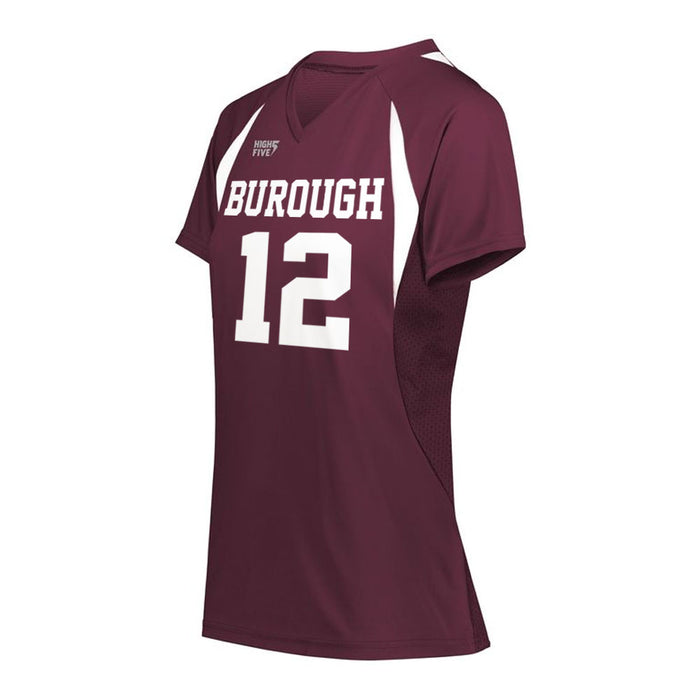 Custom Printed Ladies Jersey Maroon