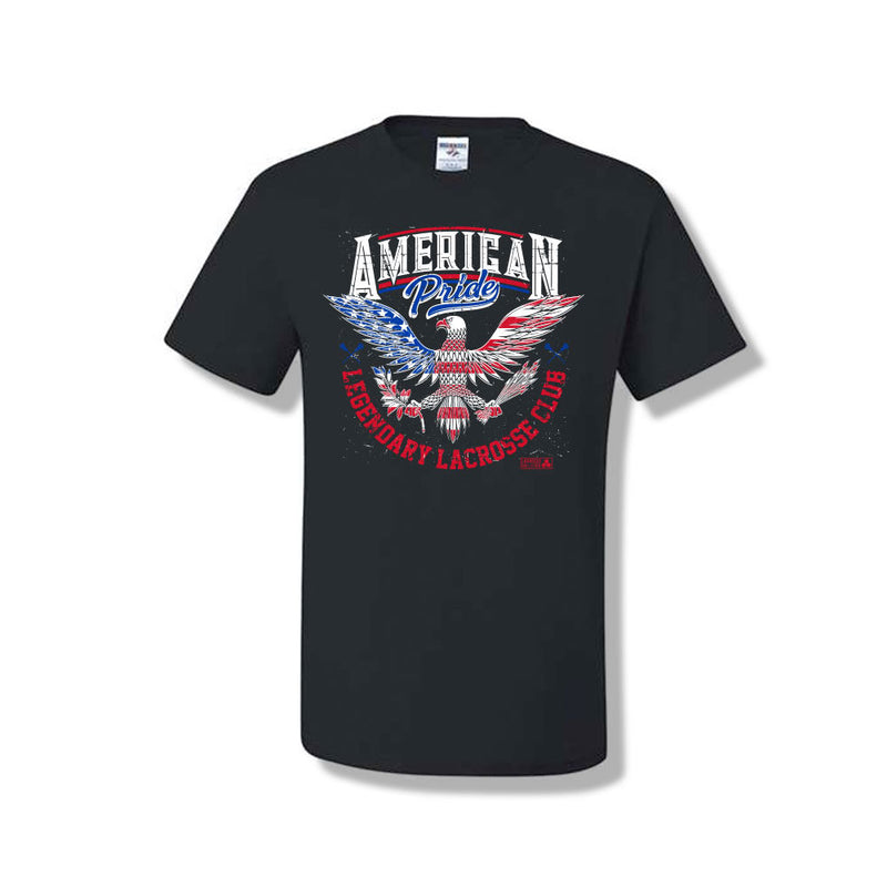 American Pride Lacrosse T Shirt -Black
