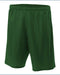 A4 Adult Tricot Lined 9" Mesh Shorts Green