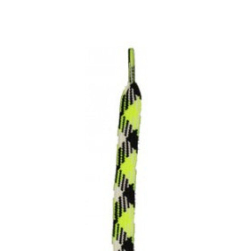 Jimalax 33 Inch Neon Yellow Black White TriColor Shooting Laces