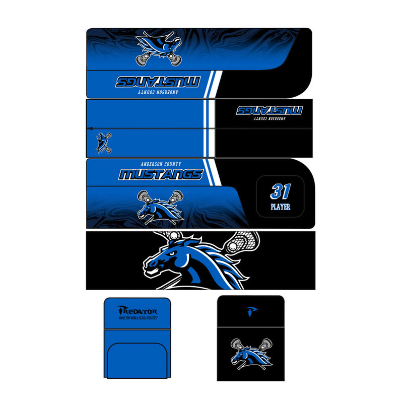 Anderson County Mustangs Sublimated Vyper Bag template 