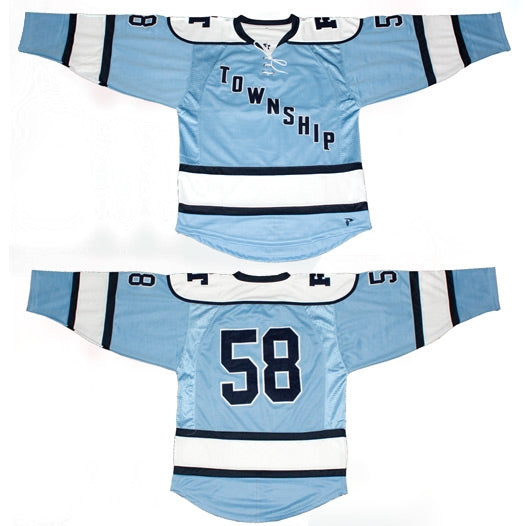 Custom Sublimated Tackle Twill Hockey Jersey Front Back