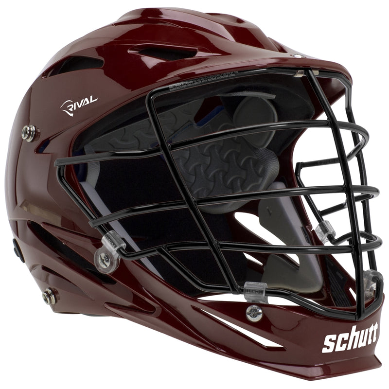 STX Schutt Rival Helmet - Package A Molded Colors marroon
