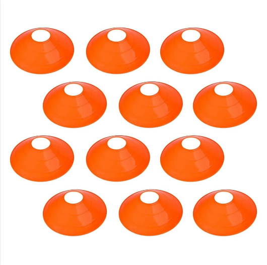 One Dozen 7.5" Disc Cones Orange