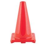 12 inch high visibility flexible vinyl cone orange