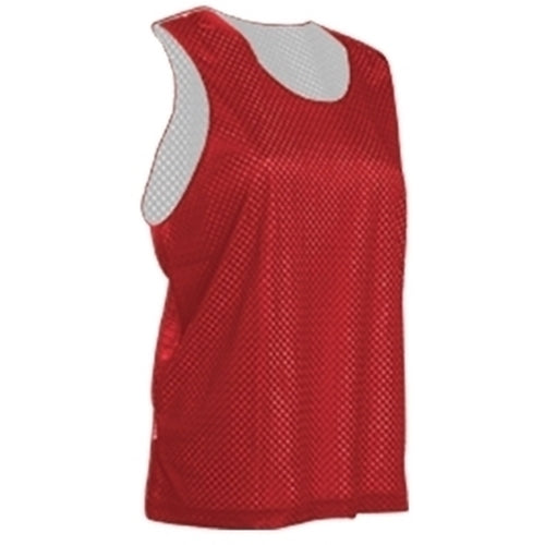 Practice Mesh Women's Field Sport Reversible Racerback Pinnie red